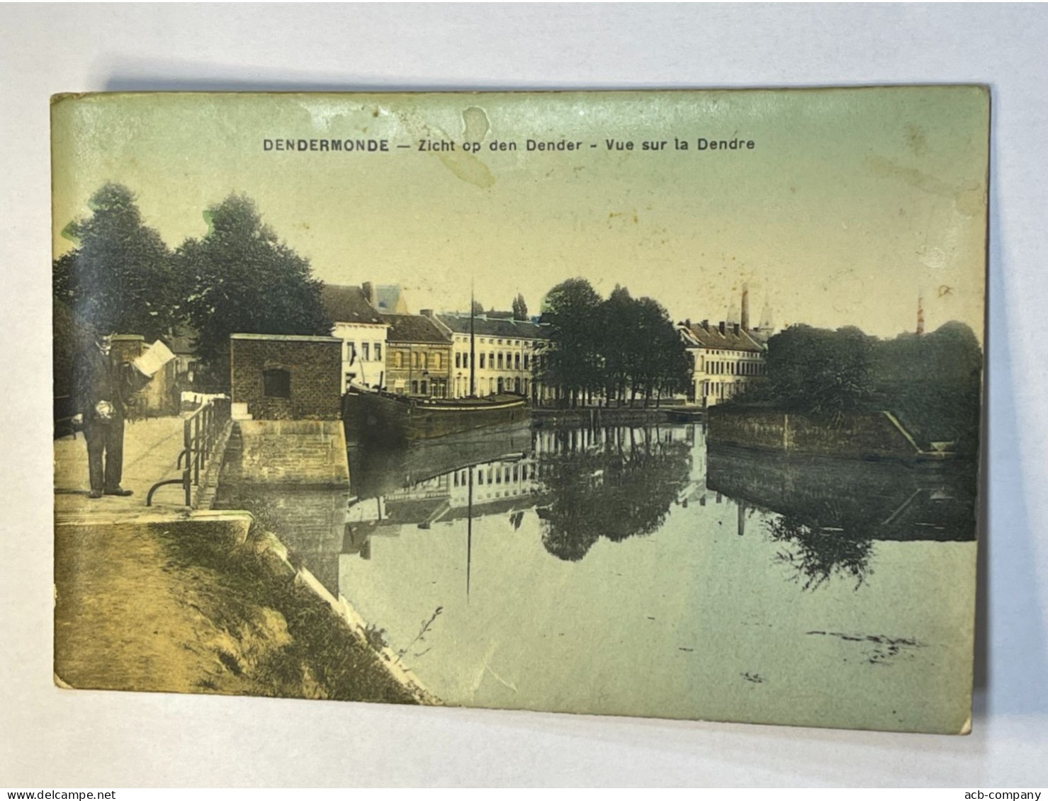 Dendermonde - Vue Sur La Dendre . Carte Colorisée - Autres & Non Classés