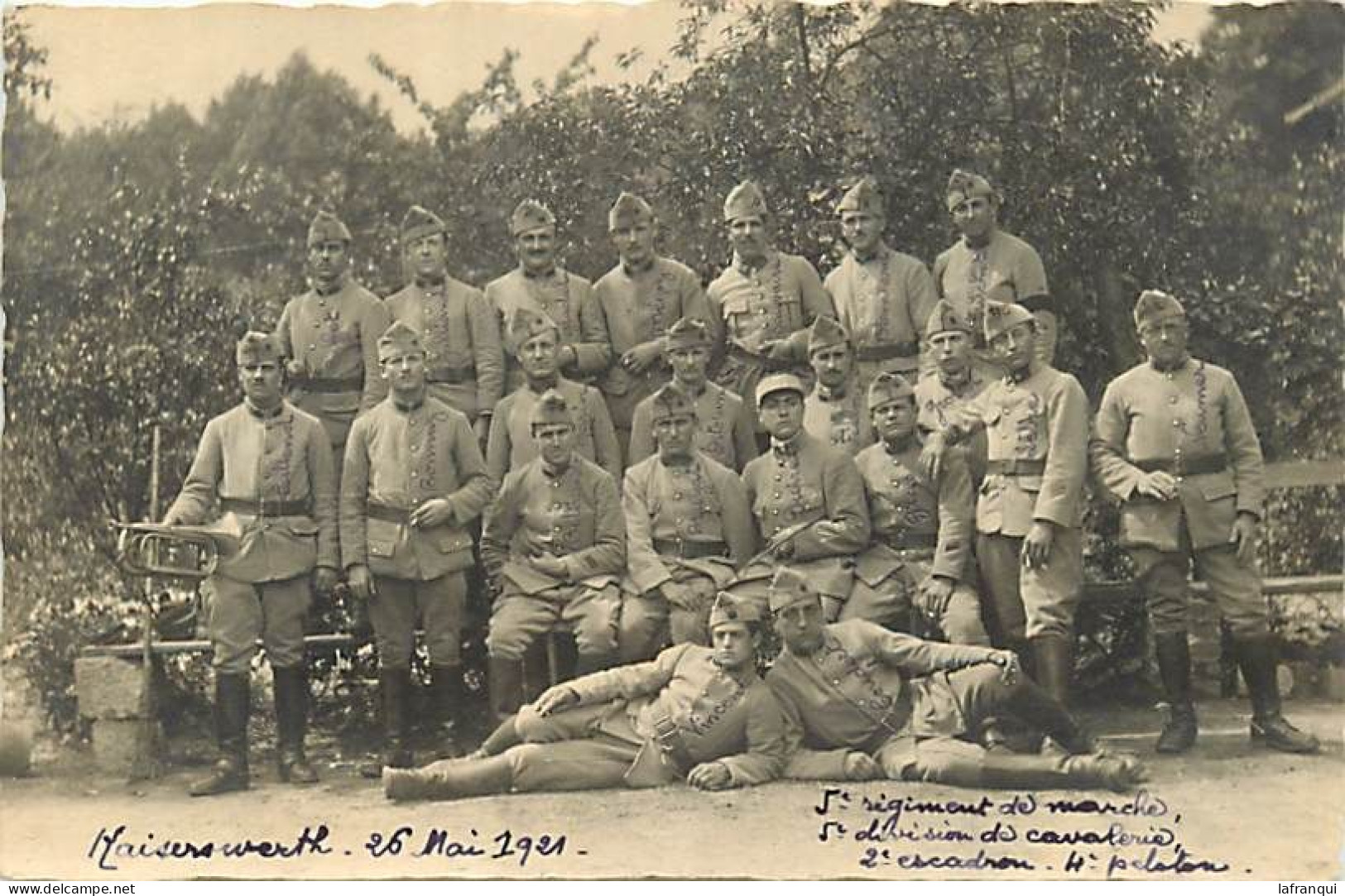 Militaires-ref E107-carte Photo -militaires -militaria -regiments -regiment -allemagne -kaiserswerth Mai 1921- - Altri & Non Classificati