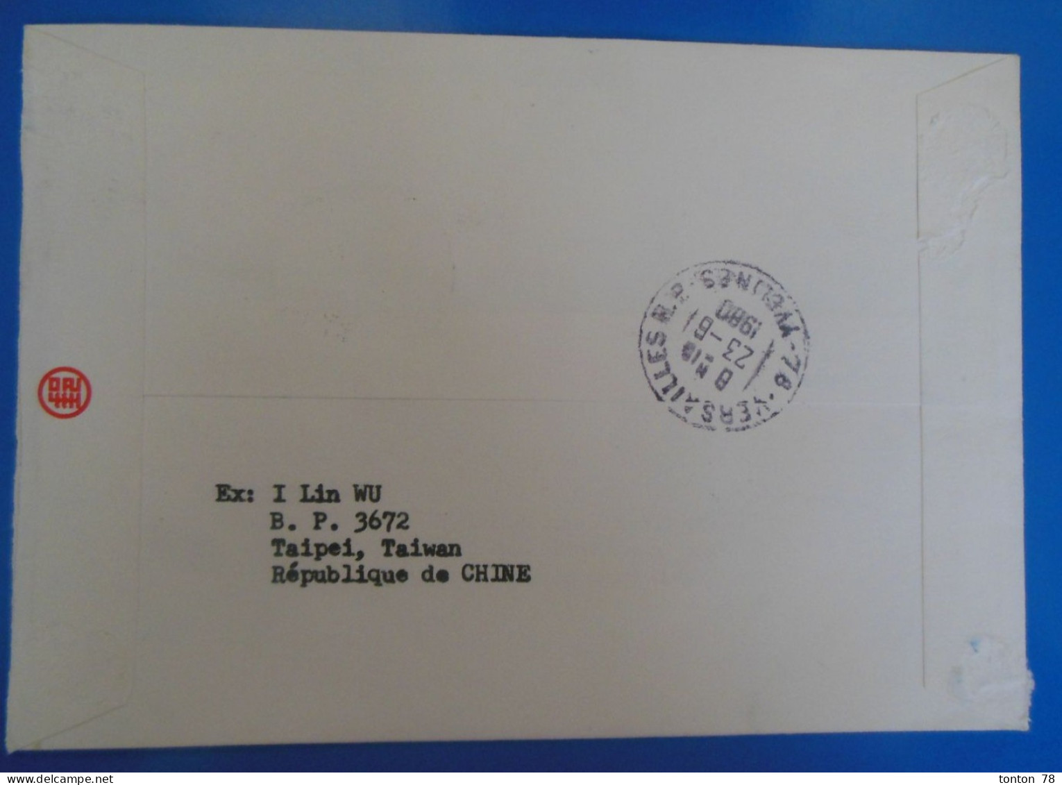 TIMBRES SUR LETTRE   -   CHINE - Lettres & Documents