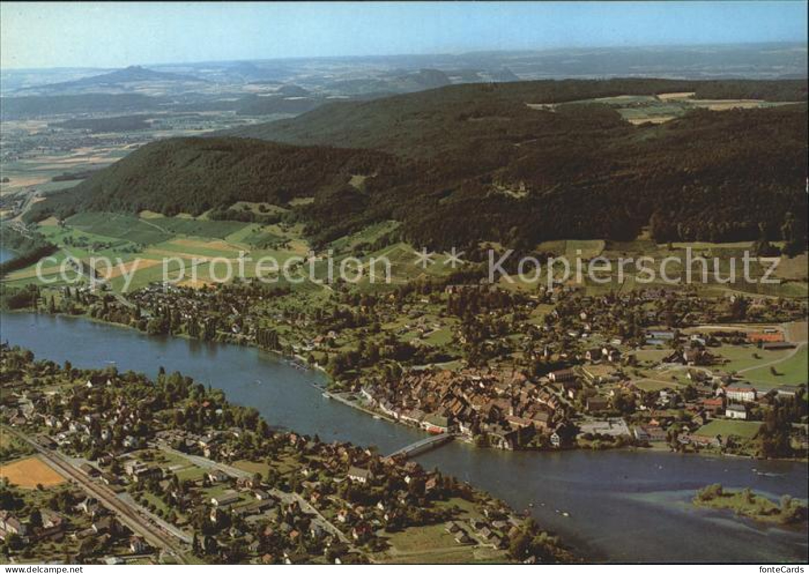 11863806 Stein Rhein Fliegeraufnahme Burg Hohenklingen Stein Am Rhein - Andere & Zonder Classificatie