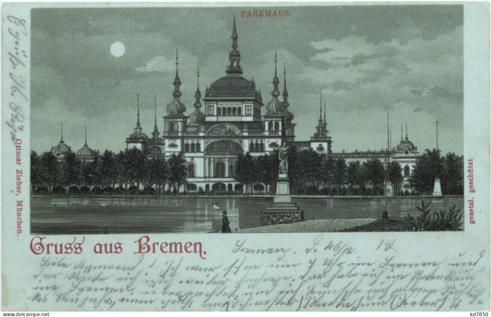 Gruss Aus Bremen - Parkhaus - Litho - Bremen