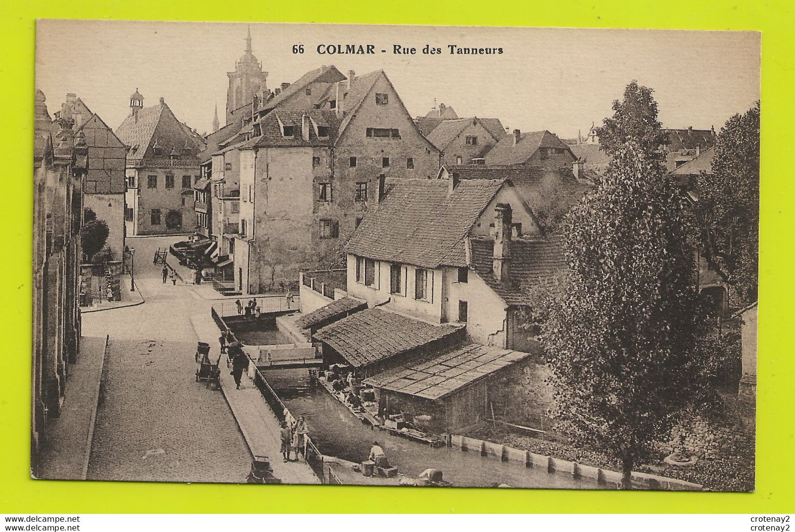 68 COLMAR N°66 Rue Des Tanneurs Lavandières Ou Laveuses Enfants Landau Ancien VOIR DOS - Colmar