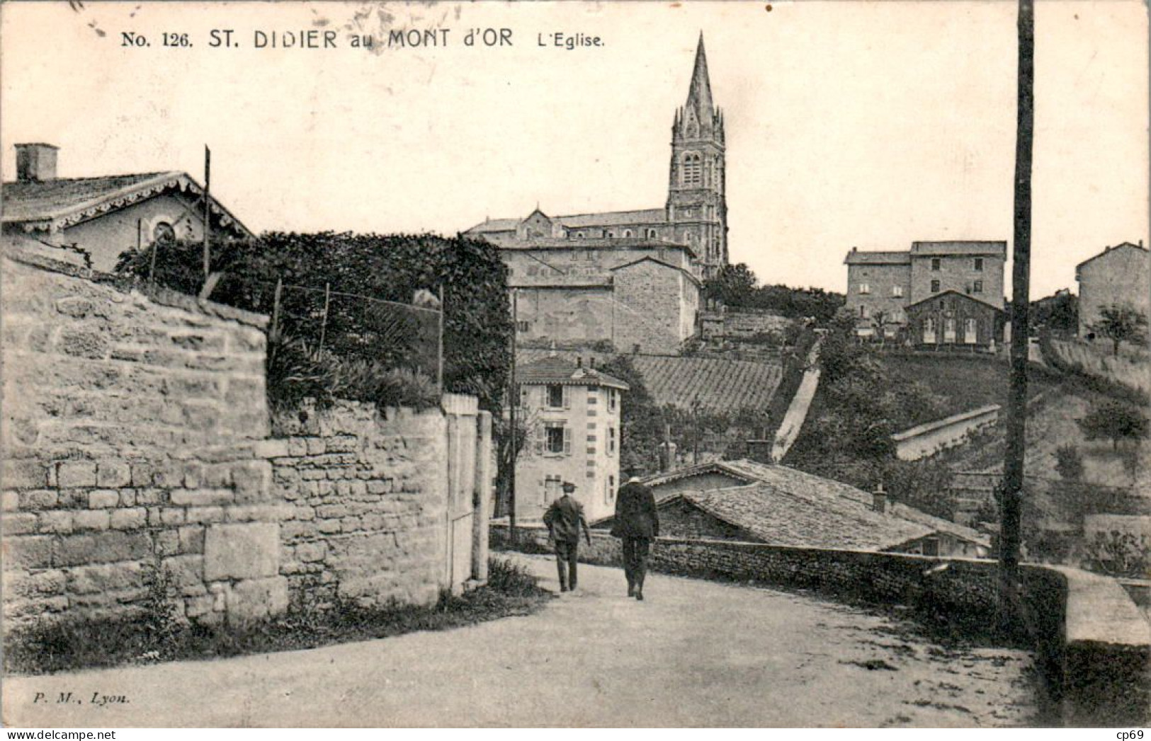 St-Didier-au-Mont-D'Or Canton Limonest L'Eglise Church Chiesa Rhône N°126 Cpa Voyagée En 1904 En TB.Etat - Autres & Non Classés