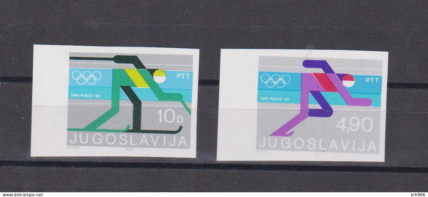 YUGOSLAVIA,1980 OLYMPIC GAMES  Imperforated Set MNH - Nuevos