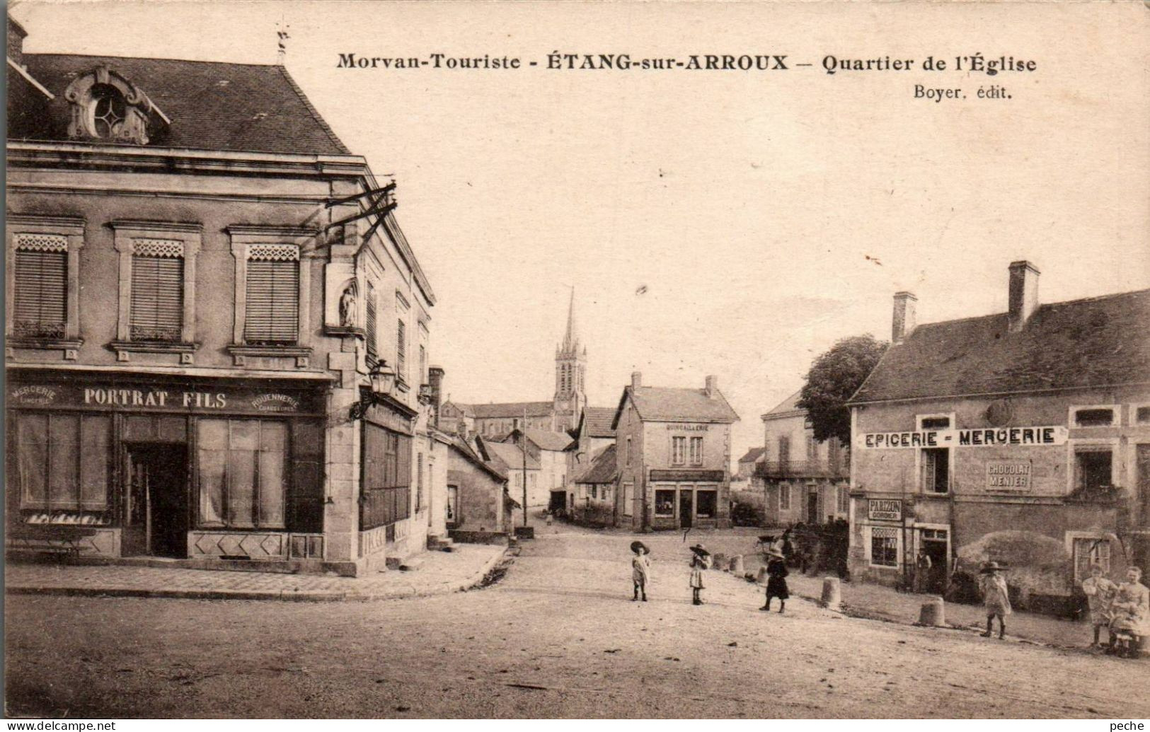 N°2679 W -cpa Etang Sur Arroux -quartier De L'église- - Andere & Zonder Classificatie