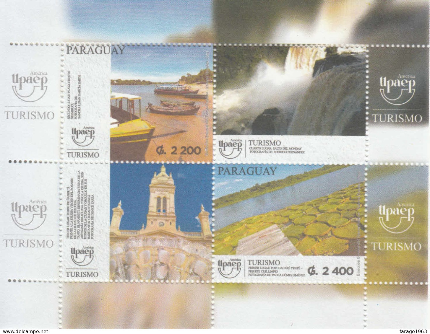 2021 Paraguay Upaep Tourism Falls Chutes Souvenir Sheet MNH - Paraguay