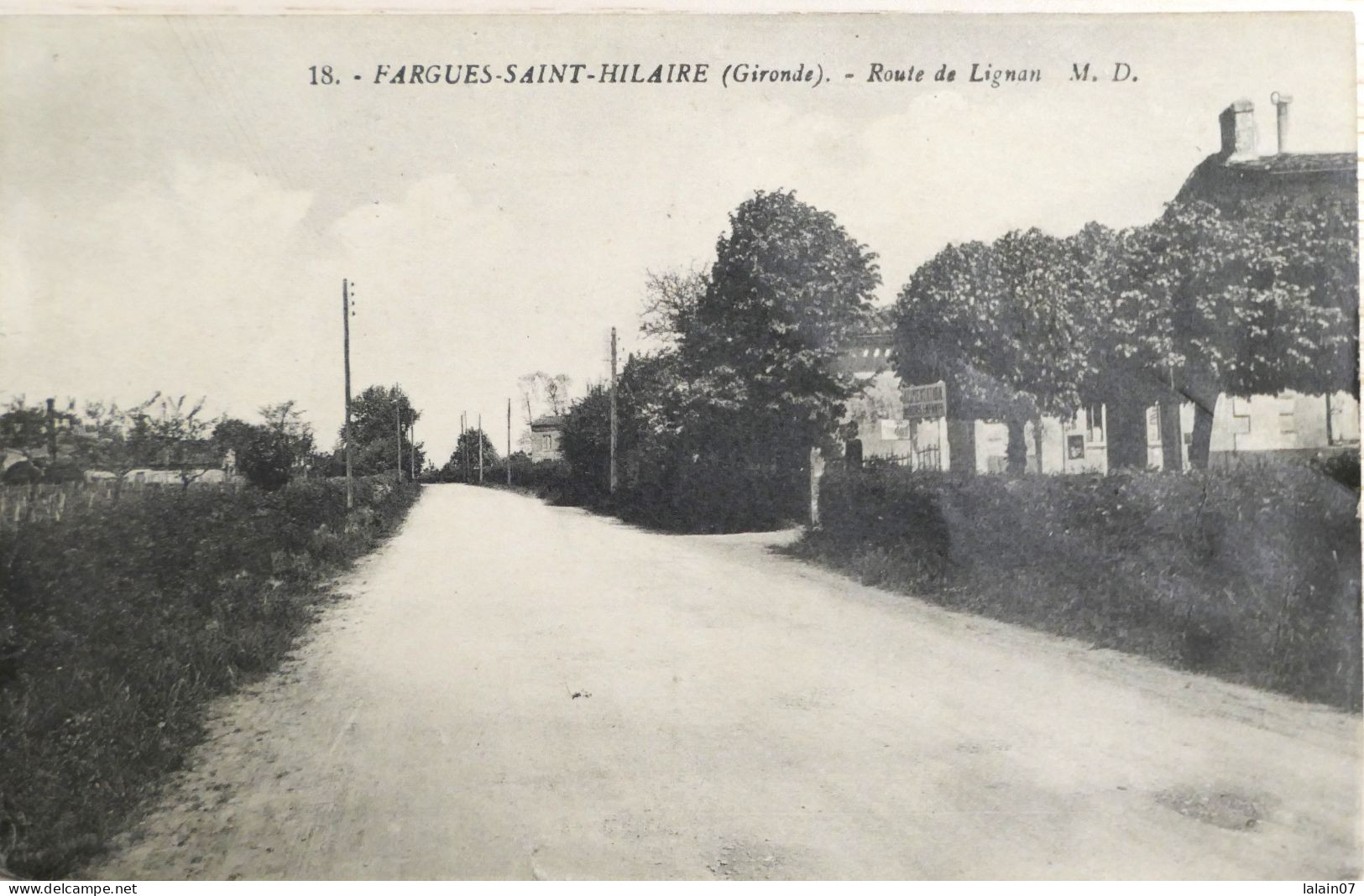 C. P. A. : 33 : FARGUES SAINT HILAIRE : Route De Lignan - Other & Unclassified