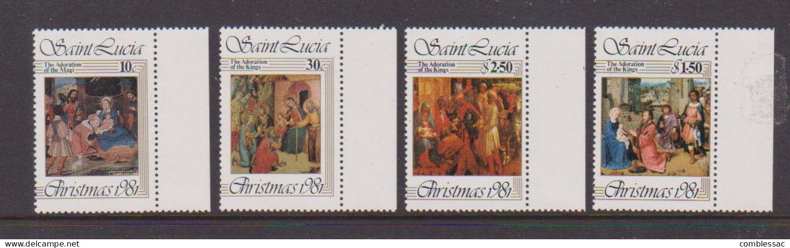 SAINT LUCIA    1981   Christmas  Paintings    Set  Of  4     MNH - St.Lucie (1979-...)