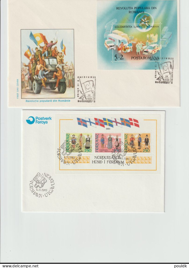 Ten Covers Franked With Souvenir Sheets. Postal Weight 0,099 Kg. Please Read Sales Conditions Under Image Of Lot (009-10 - Verzamelingen (zonder Album)