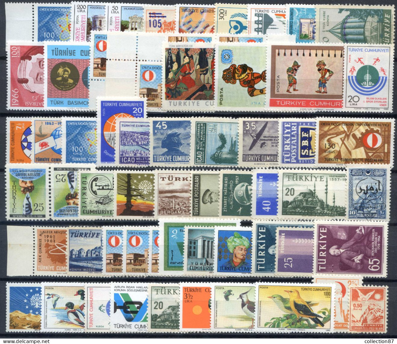 REF093 > TURQUIE < LOT De 60 Valeurs * * Neuf Luxe  MNH * * - Lots & Serien