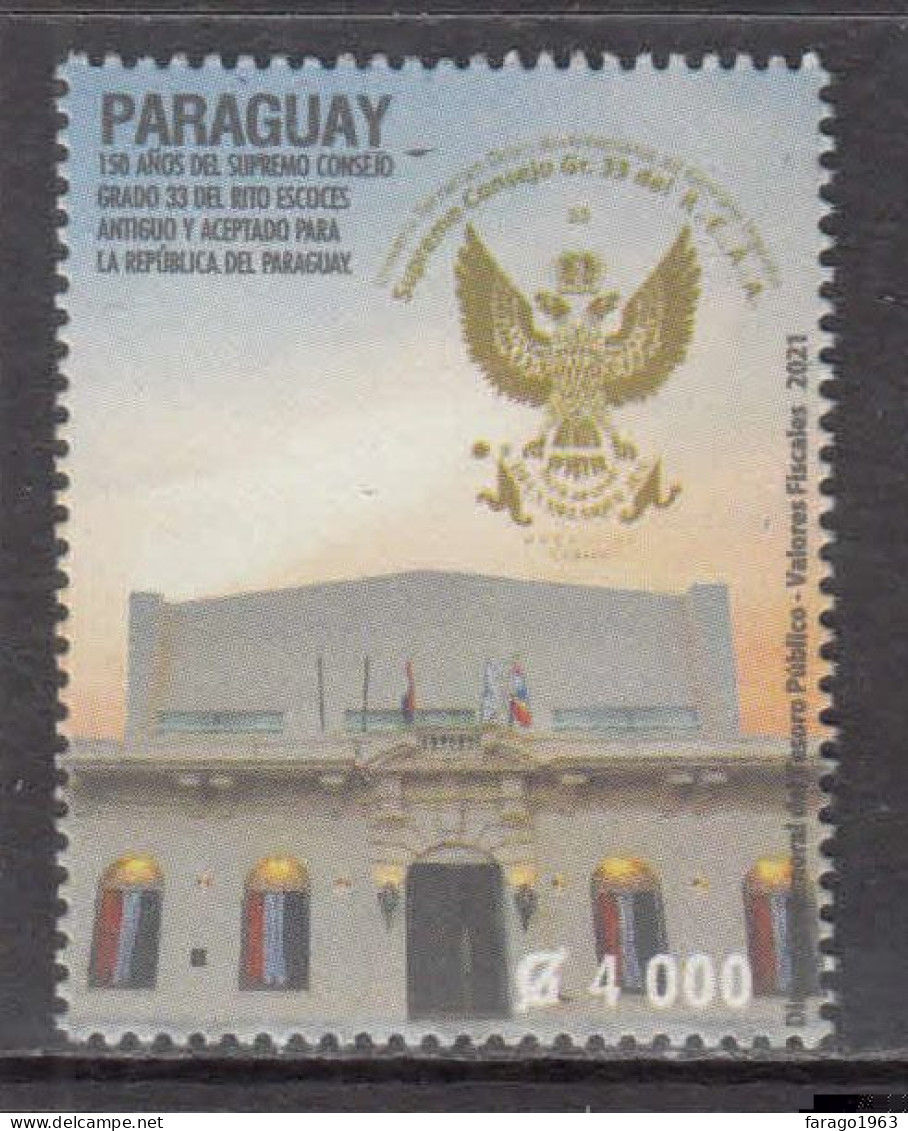 2021 Paraguay Scottish Right Masons Freemasonry Complete Set Of 1 MNH - Paraguay