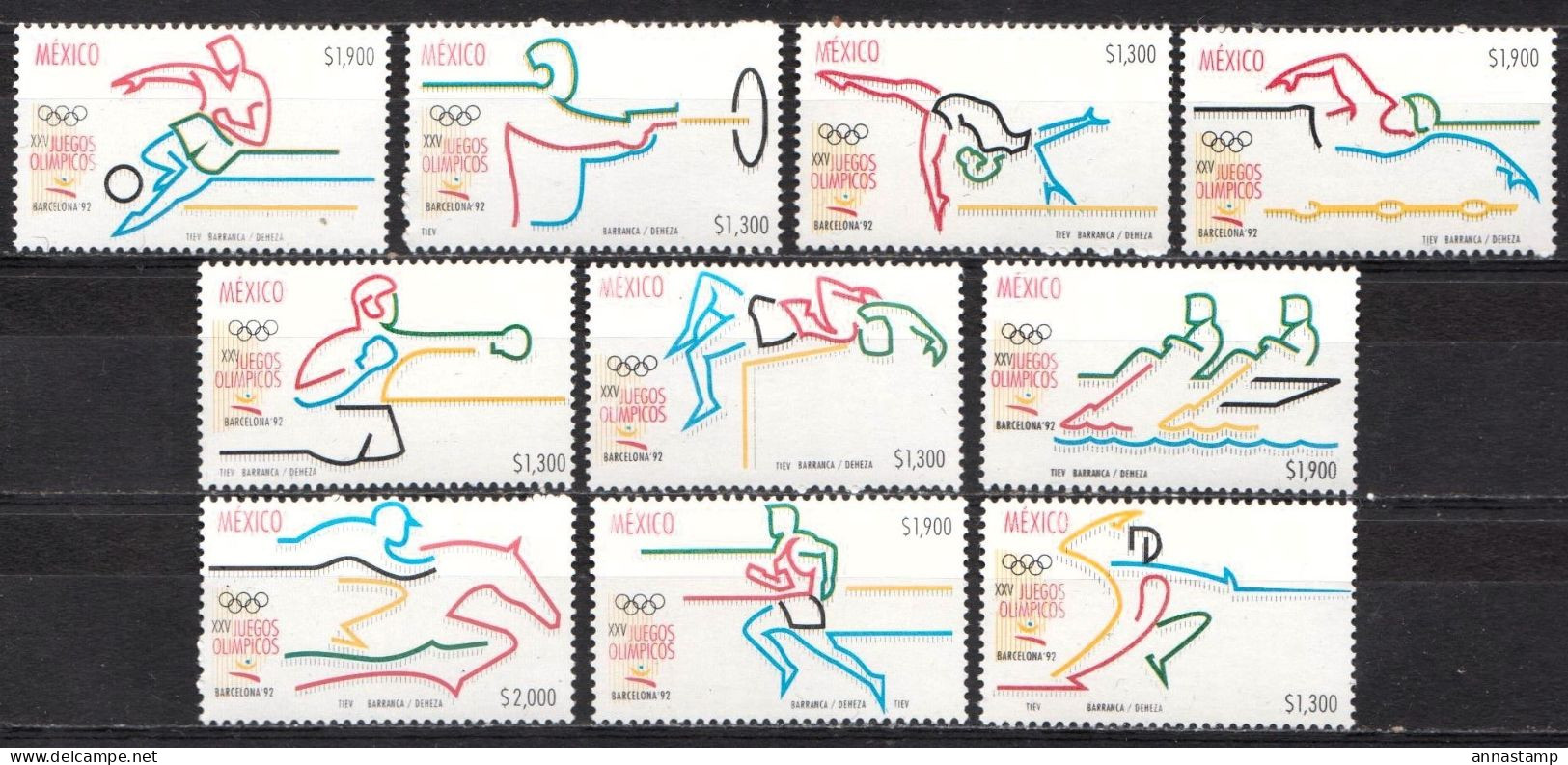 Mexico MNH Set - Estate 1992: Barcellona