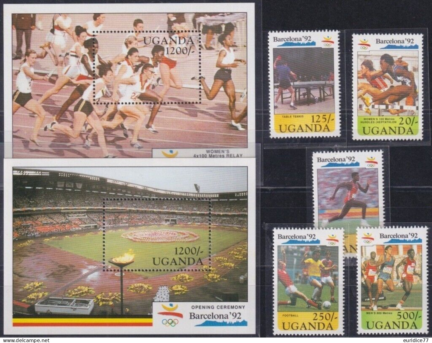 Uganda 1991 - Olympic Games Barcelona 92 Mnh** - Summer 1992: Barcelona