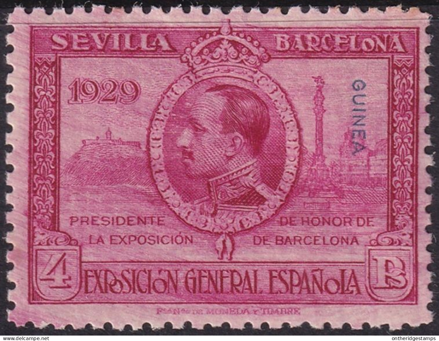 Spanish Guinea 1929 Sc 218 Ed 200 MNH** Light Diagonal Crease - Spanish Guinea