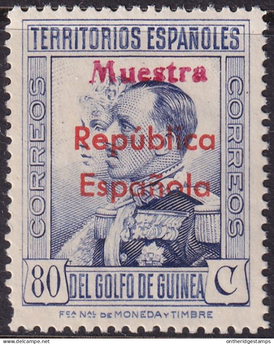 Spanish Guinea 1932 Sc 258 Ed 240M MNH** Specimen (muestra) Missing Perf At Bottom Left - Spanish Guinea