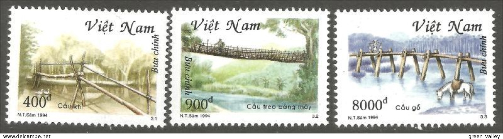 AC-8b Vietnam Ponts Bridges Brucke Ponte Puente Brug MNH ** Neuf SC - Ponts