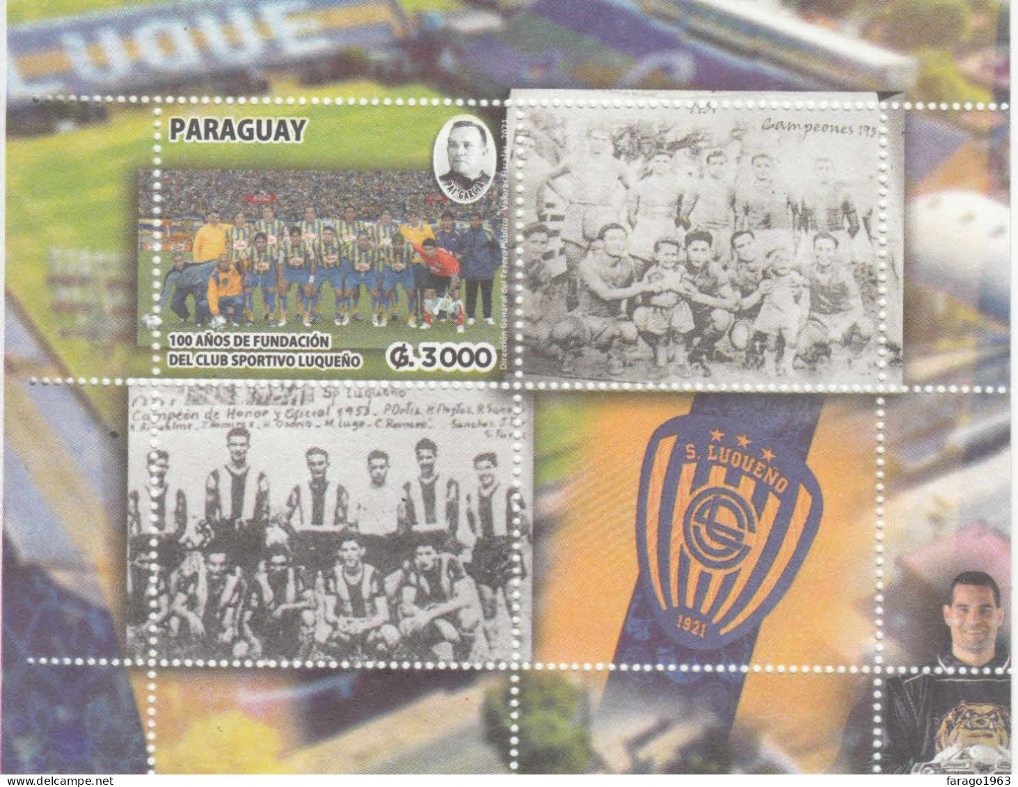 2021 Paraguay Club Luqueno Football Souvenir Sheet MNH - Paraguay