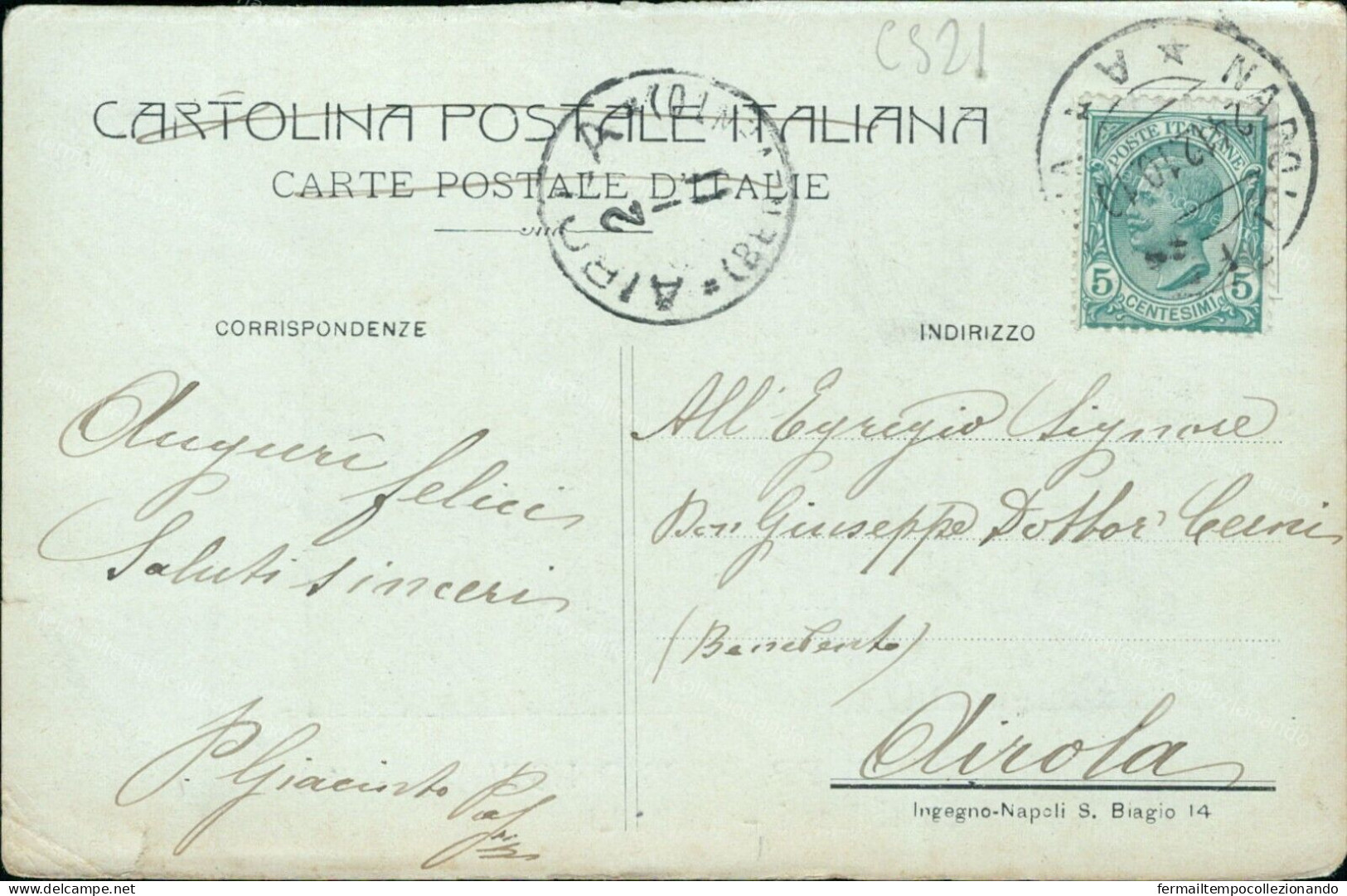 Cs21 Cartolina Napoli Citta' Ponti Rossi Ritiro Dei Padri Passionisti 1910 - Napoli