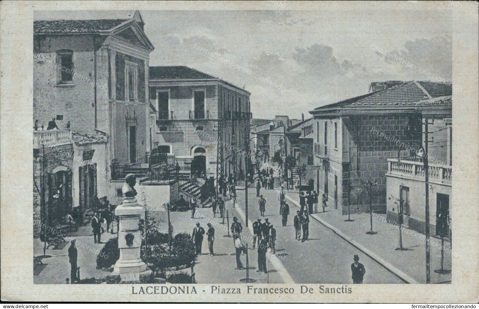 Cs31 Cartolina Lacedonia Citta' Piazza Francesco De Sanctis Avellino Campania - Avellino