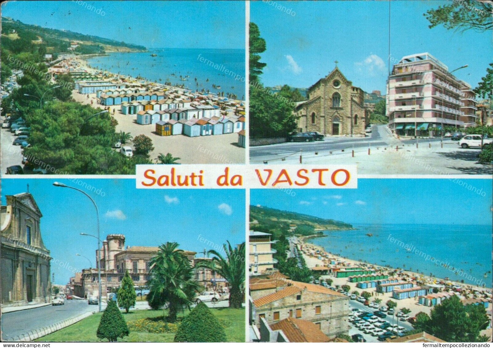 Cr306 Cartolina Saluti Da Vasto Provincia Di Chieti Abruzzo - Chieti