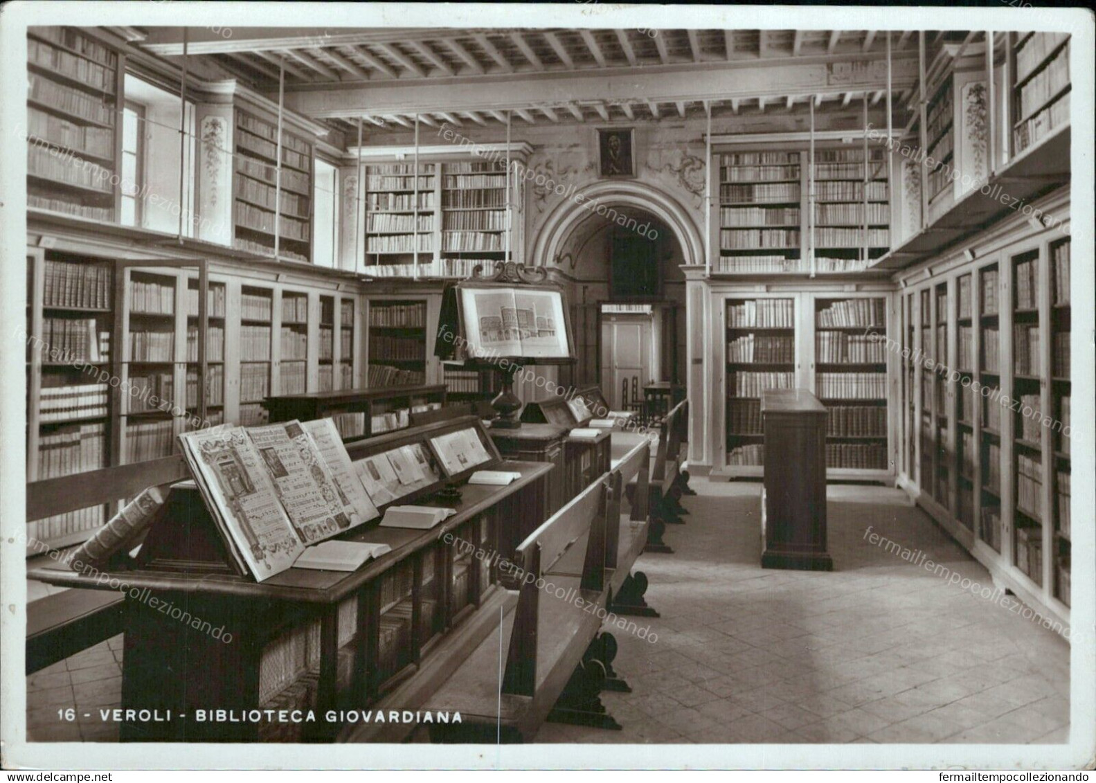 Cr307 Cartolina Veroli Biblioteca Giovardiana Provincia Di Frosinone 1936 - Frosinone