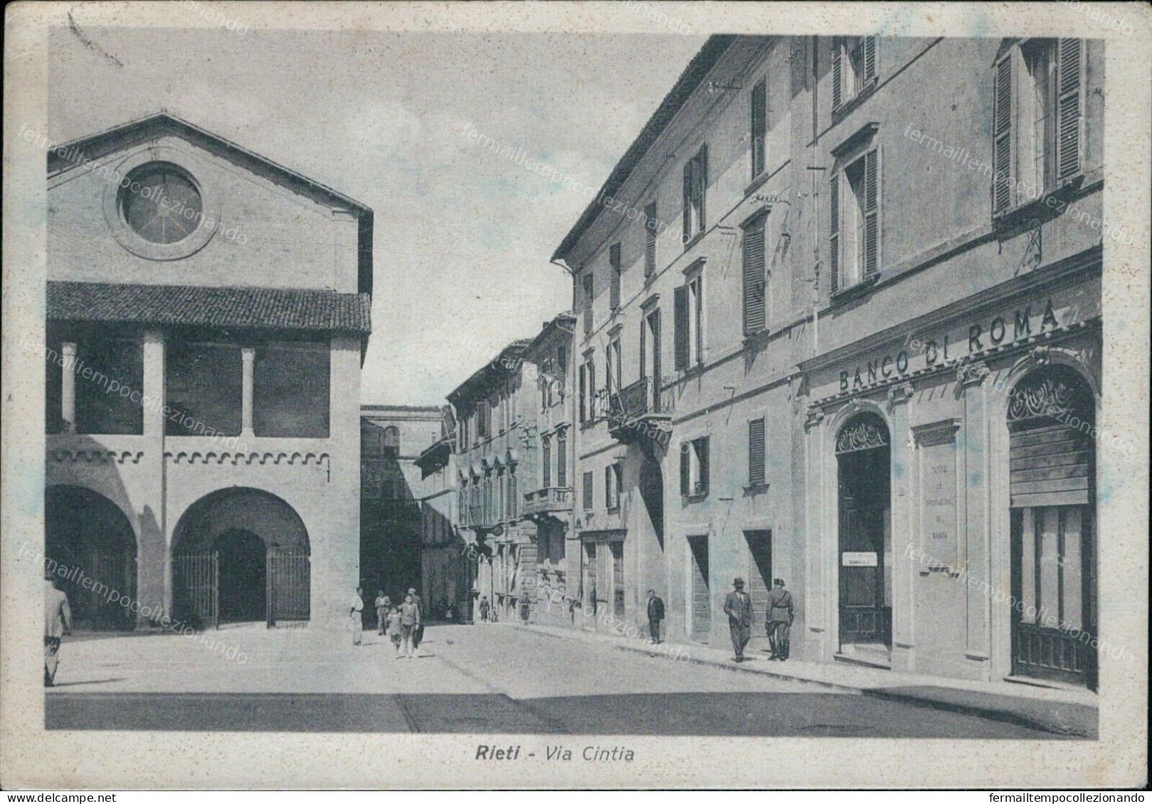 Cr309 Cartolina Rieti  Citta' Via Cintia Lazio - Rieti