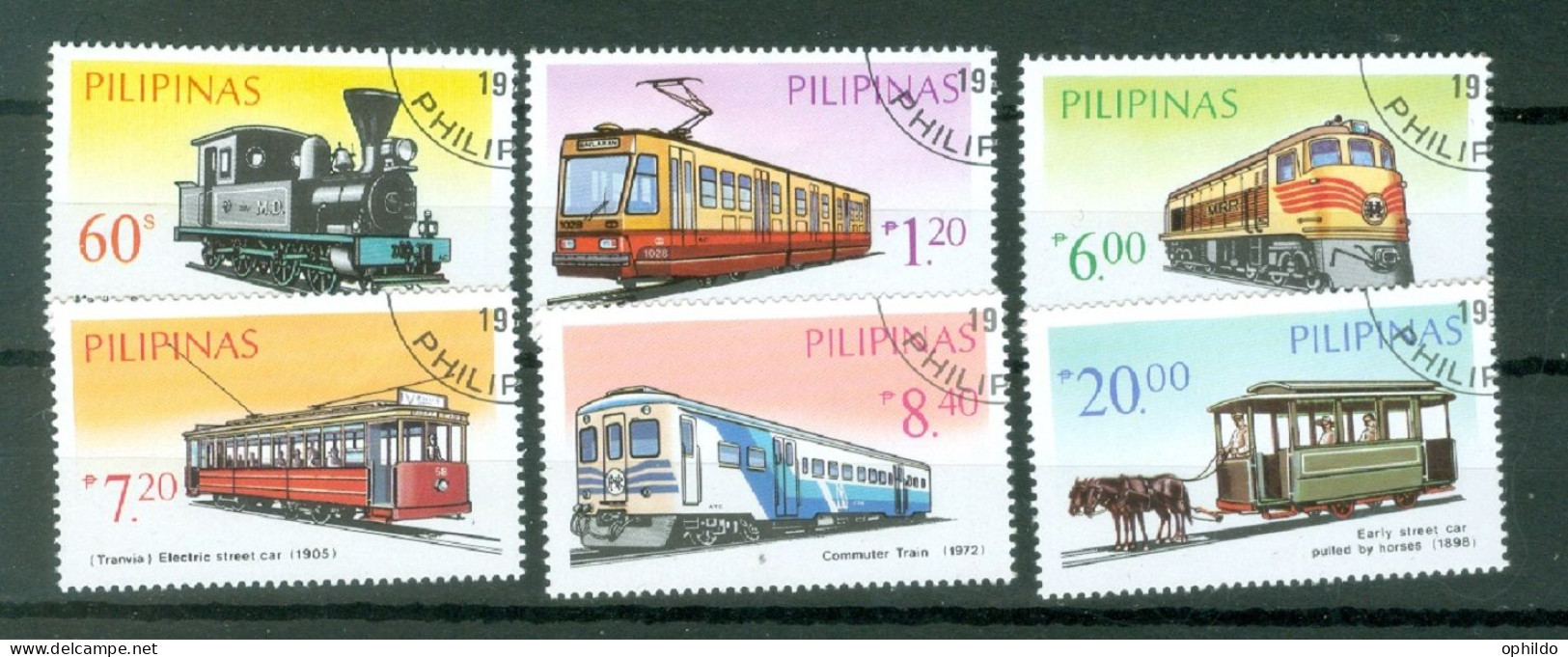 Philippines  Yv 1412/1417  Ob TB  Train Tramway  - Philippines