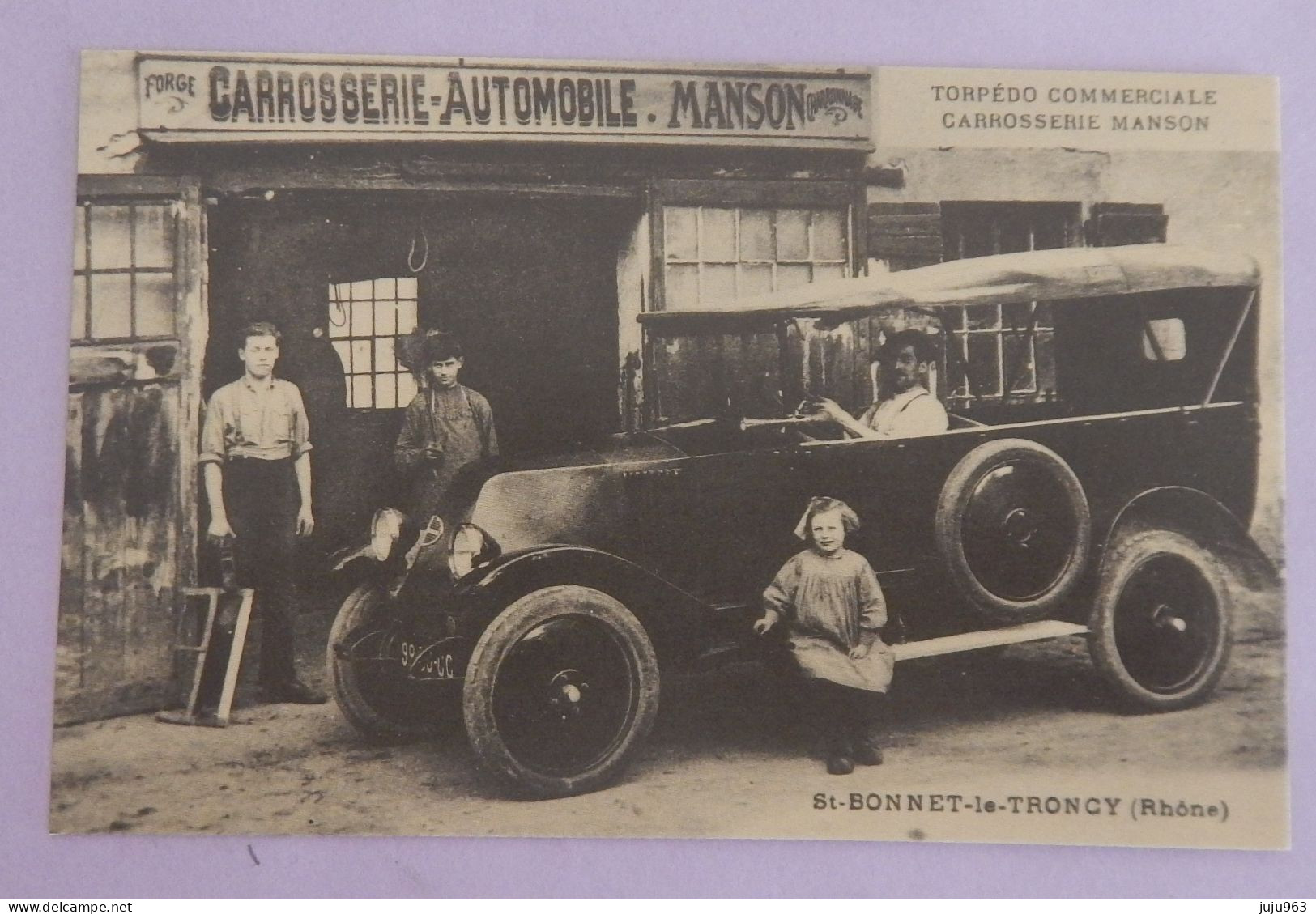 ST BONNET LE TRONCY"TORPEDO COMMERCIALE CARROSSERIE MANSON"REPRODUCTION - Autres & Non Classés