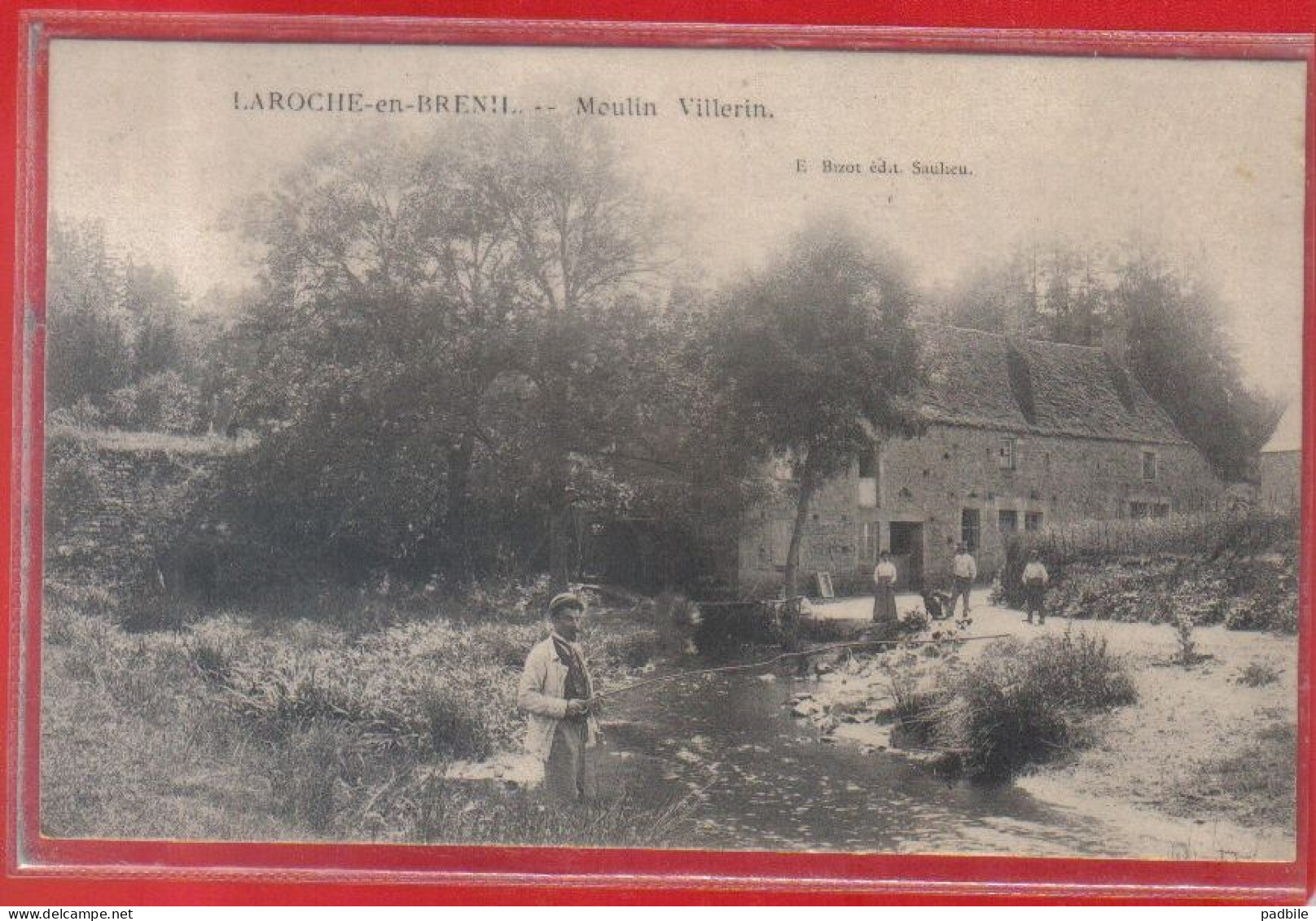 Carte Postale 21. La Roche-en-Brenil  Moulin Villerin  Pêcheur  Très Beau Plan - Autres & Non Classés