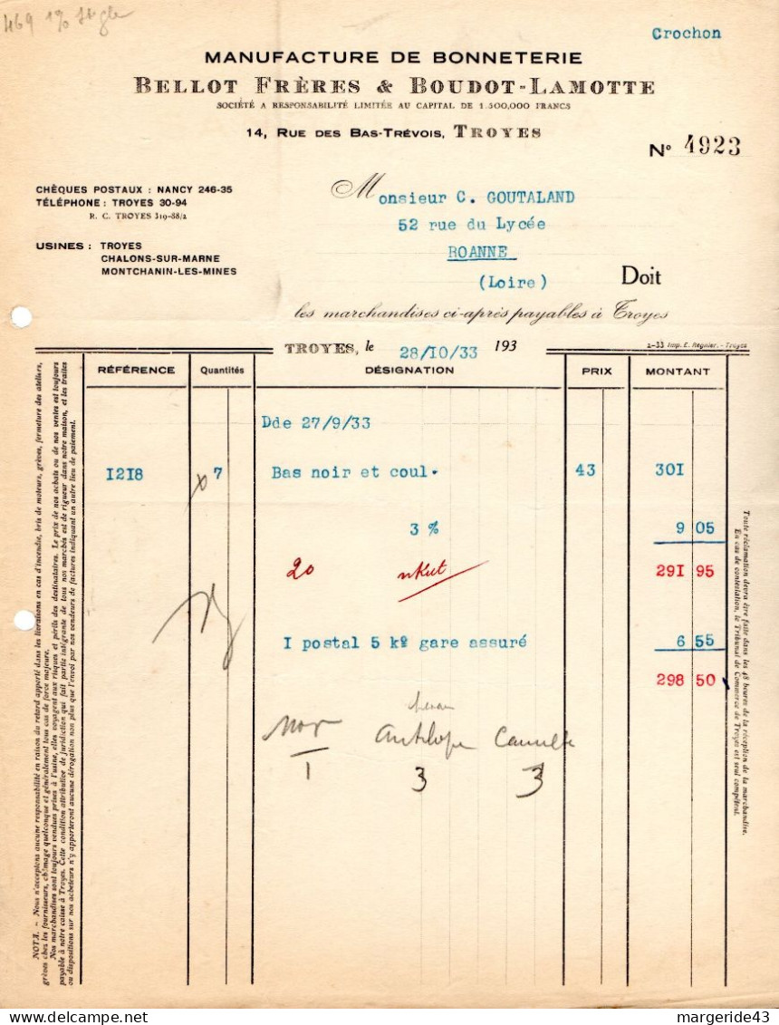 FRANCE LOT DE 80 FACTURES DIVERSES