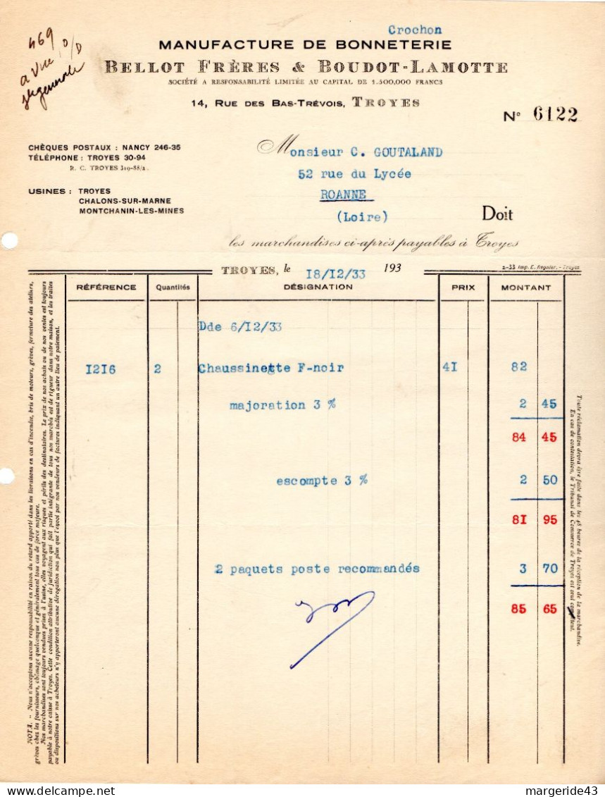 FRANCE LOT DE 80 FACTURES DIVERSES