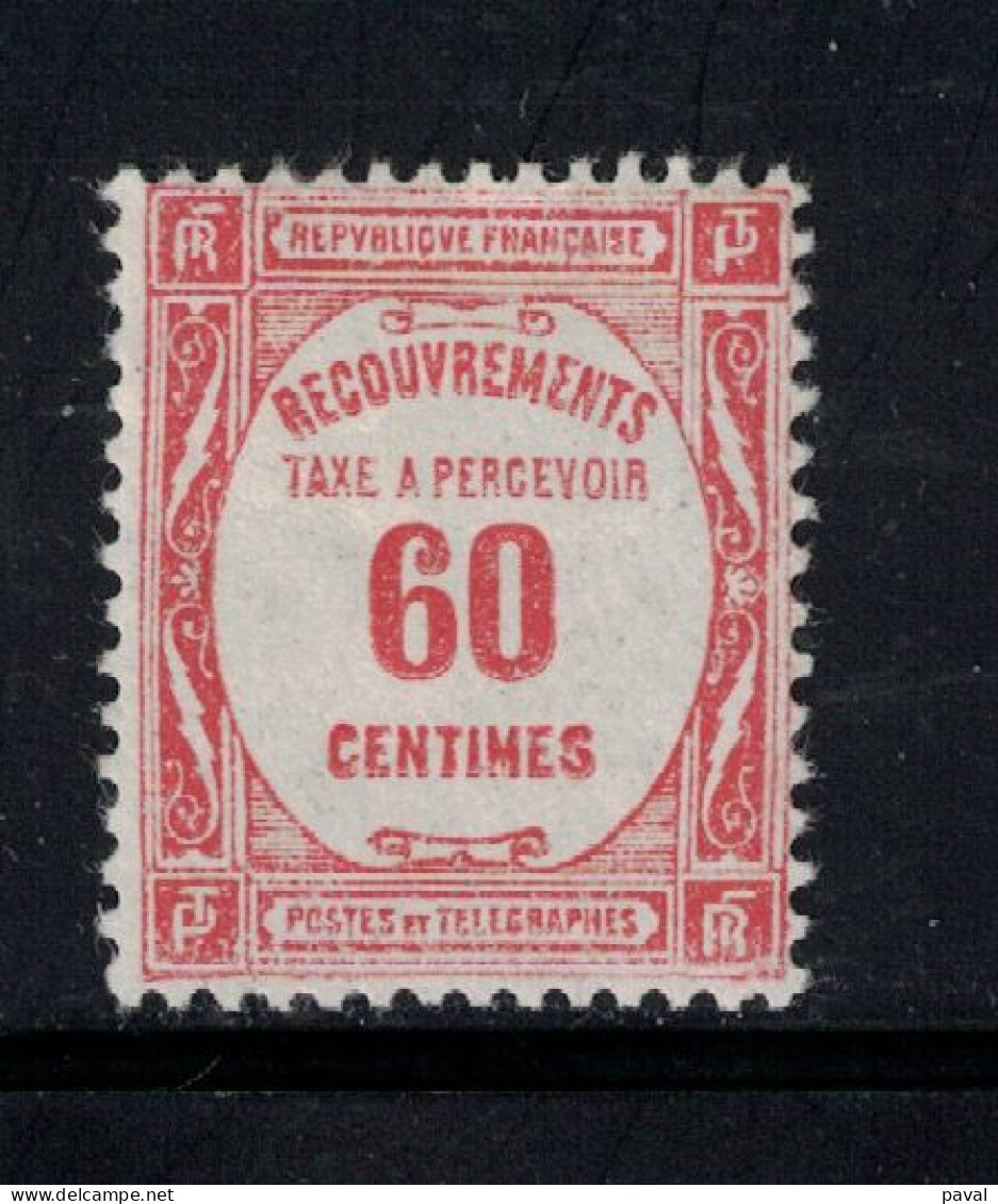 TAXE N°58 NEUF* MH, TYPE RECOUVREMENT,  FRANCE.1927/31 - 1859-1959 Nuevos