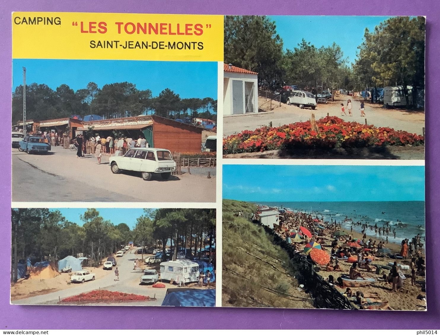 85   CPSM  SAINT-JEAN-DE-MONTS   Camping « Les Tonnelles »    Voitures Dont Citroën….    Bon état - Saint Jean De Monts