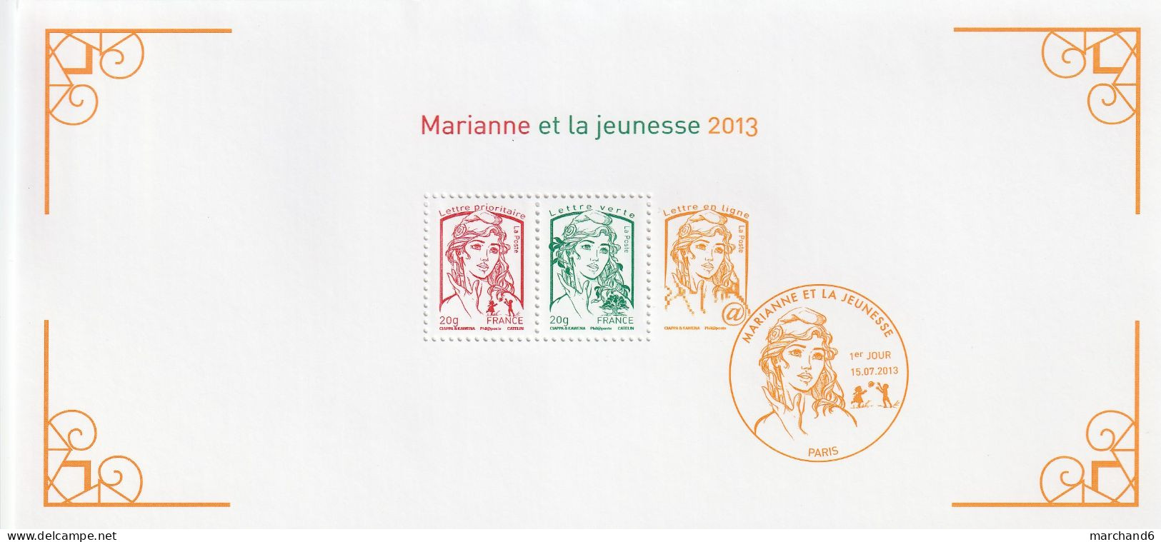 2013 France Bloc Souvenir Type Marianne De Ciappa Et Kawena Marianne De La Jeunesse N°82 Neuf ** - Souvenir Blocks