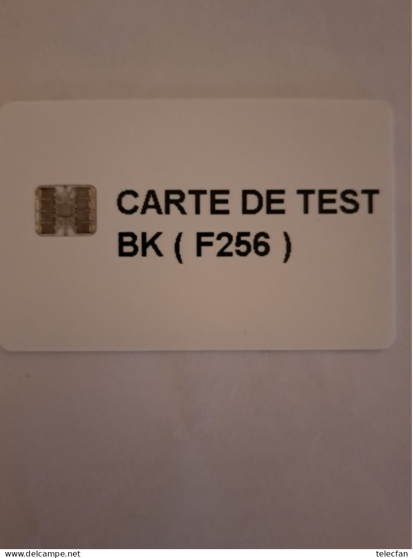 CARTE TEST SCHLUMBERGER BK F256 CHIP SC7 UT BACK WHITE - Ausstellungskarten