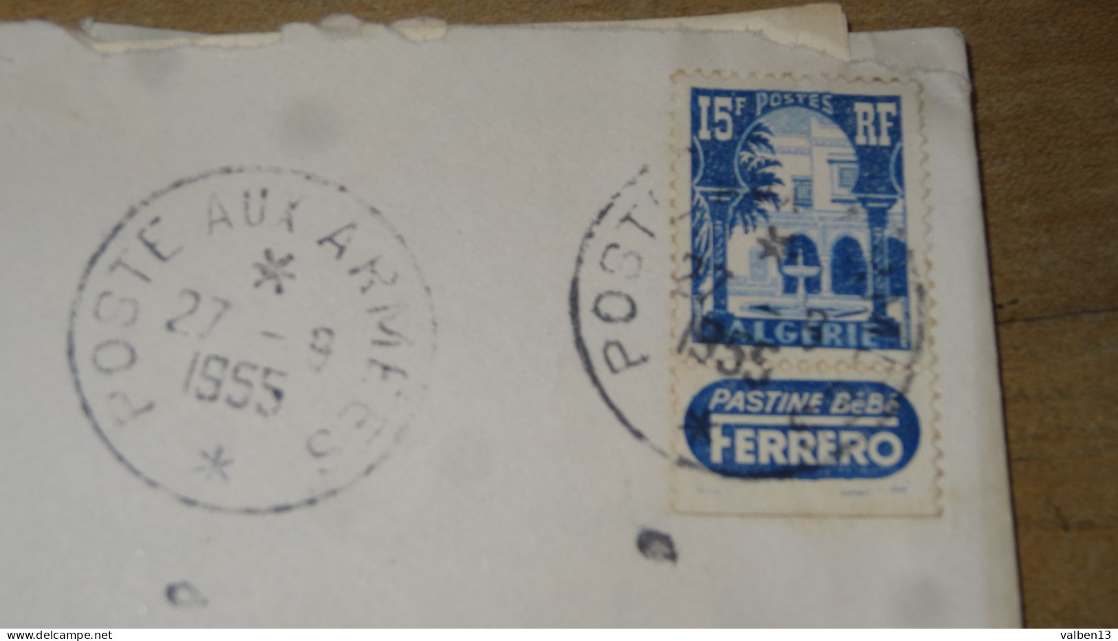 Enveloppe Avec Courrier, Tebessa - Cachet Milit Constantinois ,  Bande Pub Pastine Bebe Ferrero - 1955 .......... ALG-5 - Briefe U. Dokumente