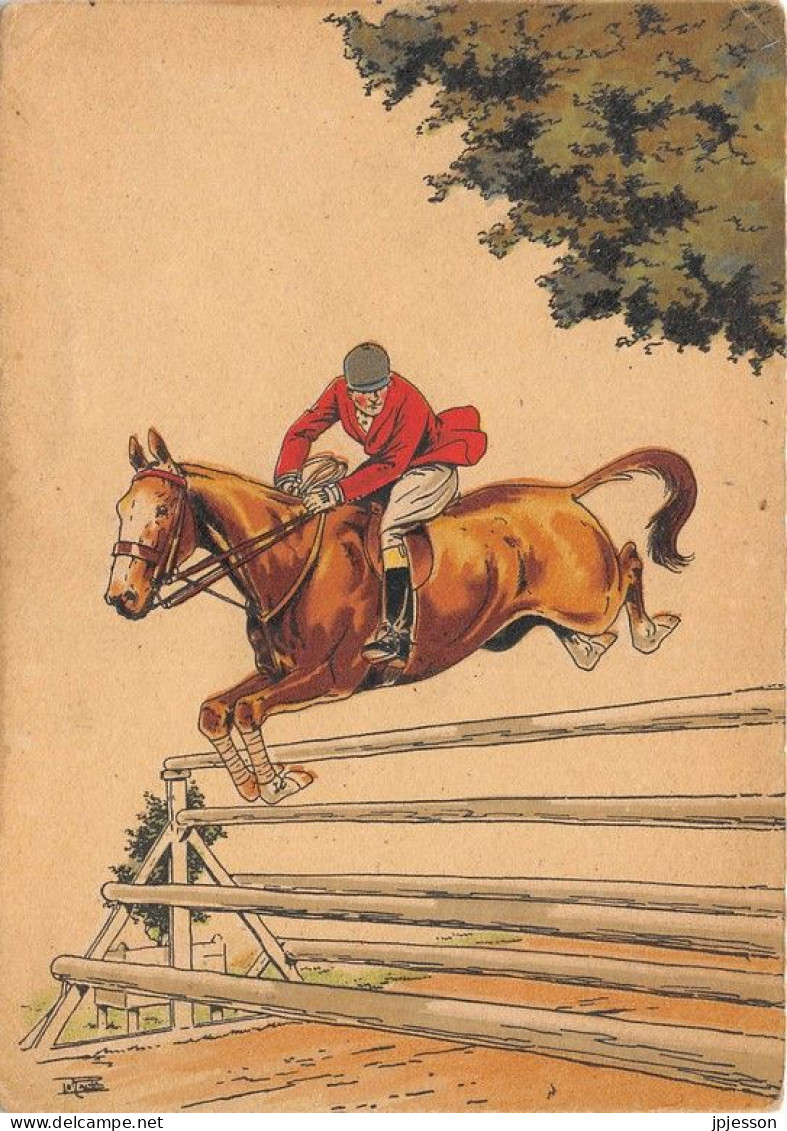 ILLUSTRATEUR - LERALLIC - EQUITATION - SAUT D'OBSTACLE - BARRE DAYEZ 1249 C - Other & Unclassified