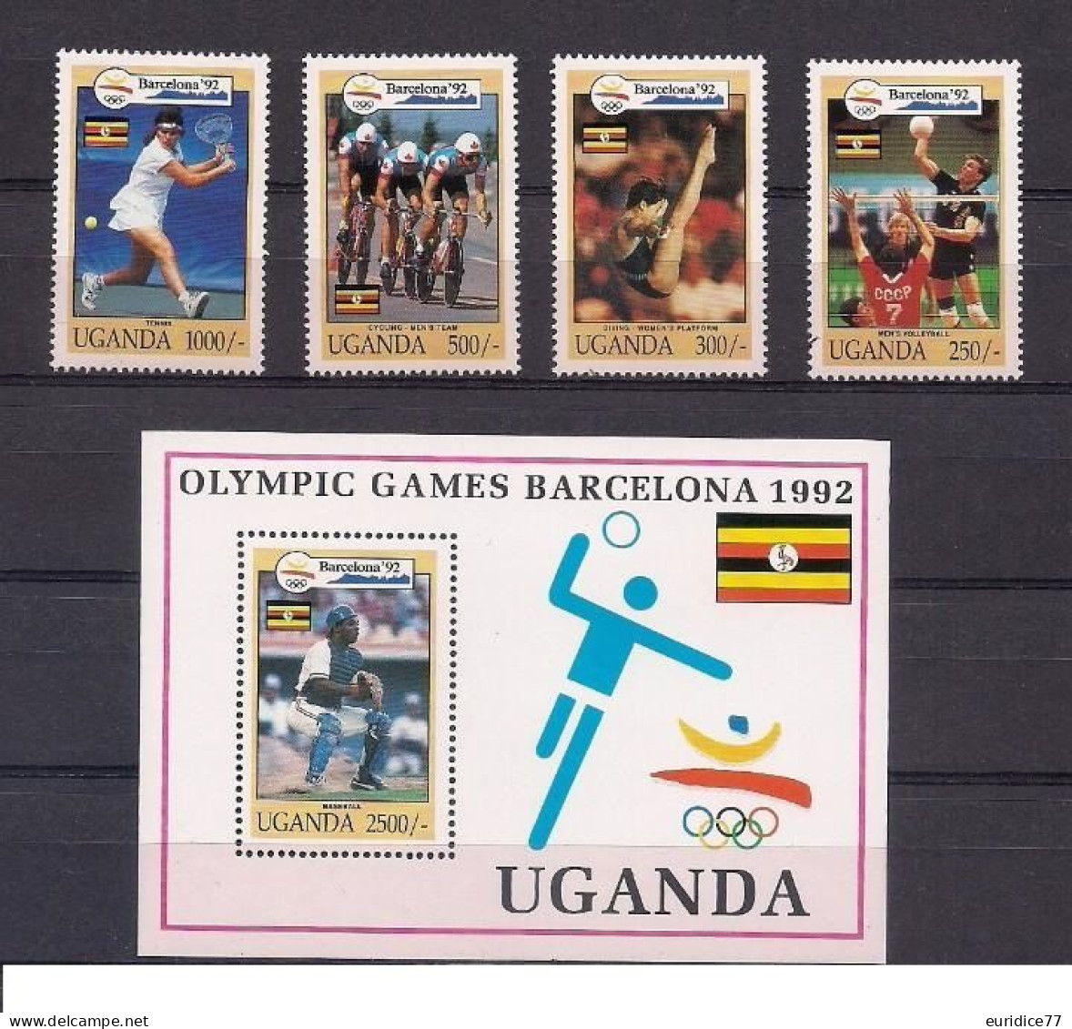 Uganda 1992 - Olympic Games Barcelona 92 Mnh** - Summer 1992: Barcelona