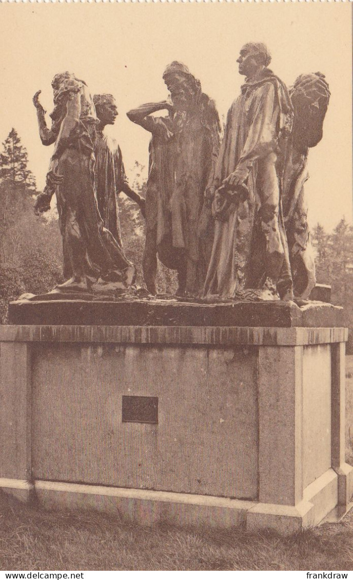 Postcard - Royaume De Belgique - Parc De Mariemont, Rodin: Reproduction Du Groupe "Les Bourgeois De Calais"  - VG  - Non Classés