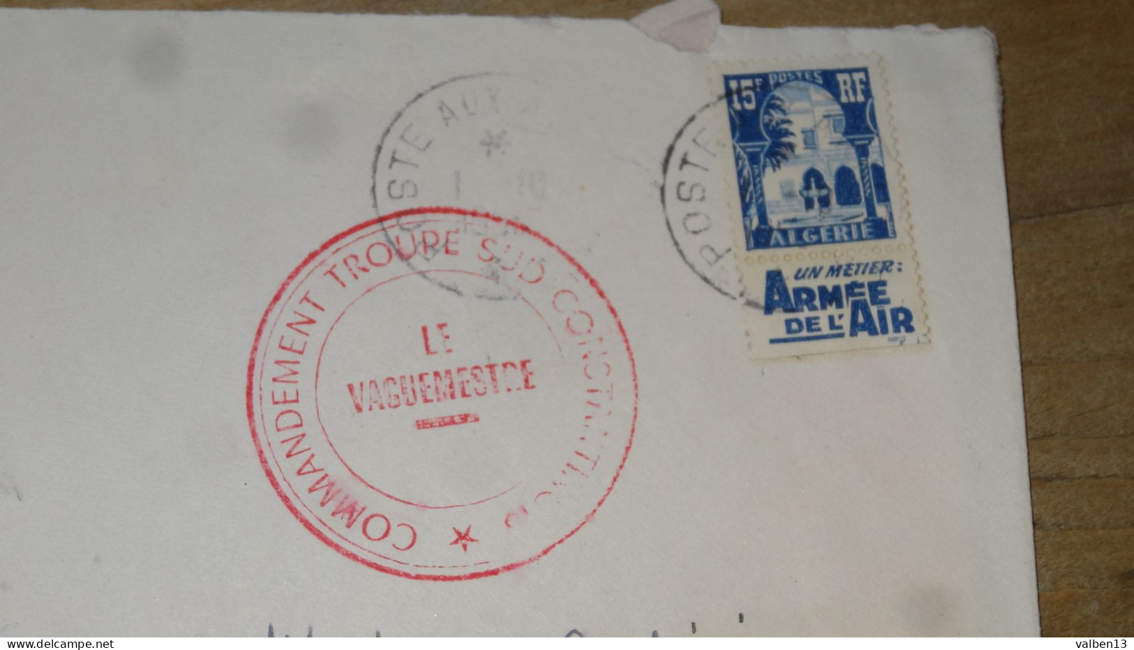 Enveloppe Avec Courrier, Tebessa - Cachet Milit Constantinois ,  Bande Pub Armée De L'air - (1955) ........ ALG-6 - Brieven En Documenten