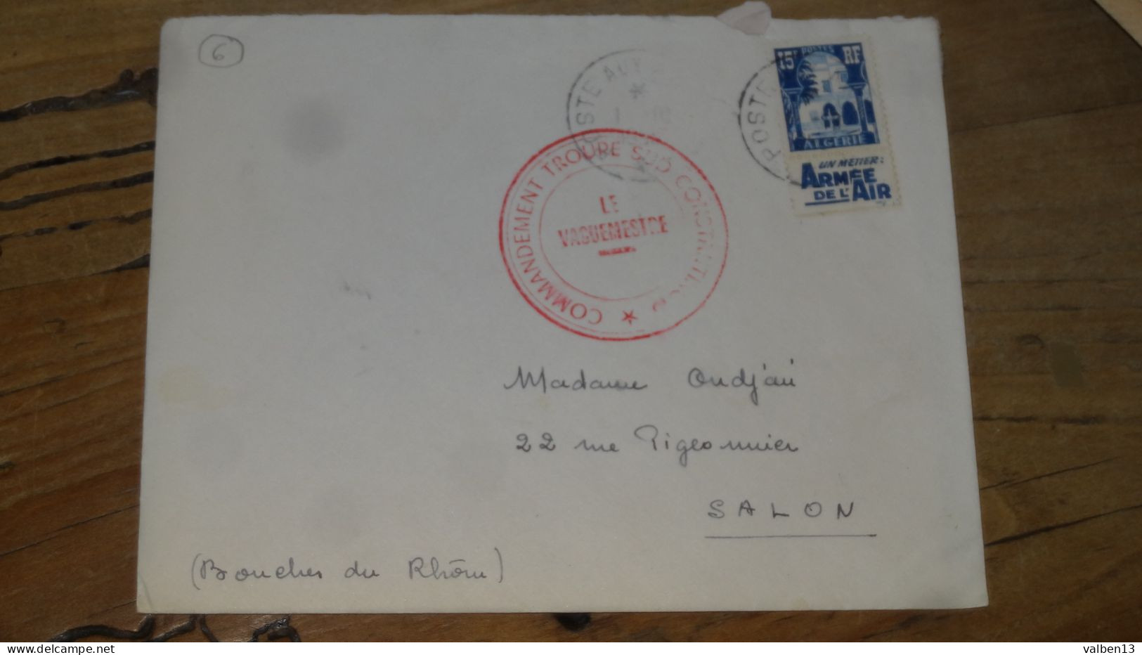 Enveloppe Avec Courrier, Tebessa - Cachet Milit Constantinois ,  Bande Pub Armée De L'air - (1955) ........ ALG-6 - Covers & Documents