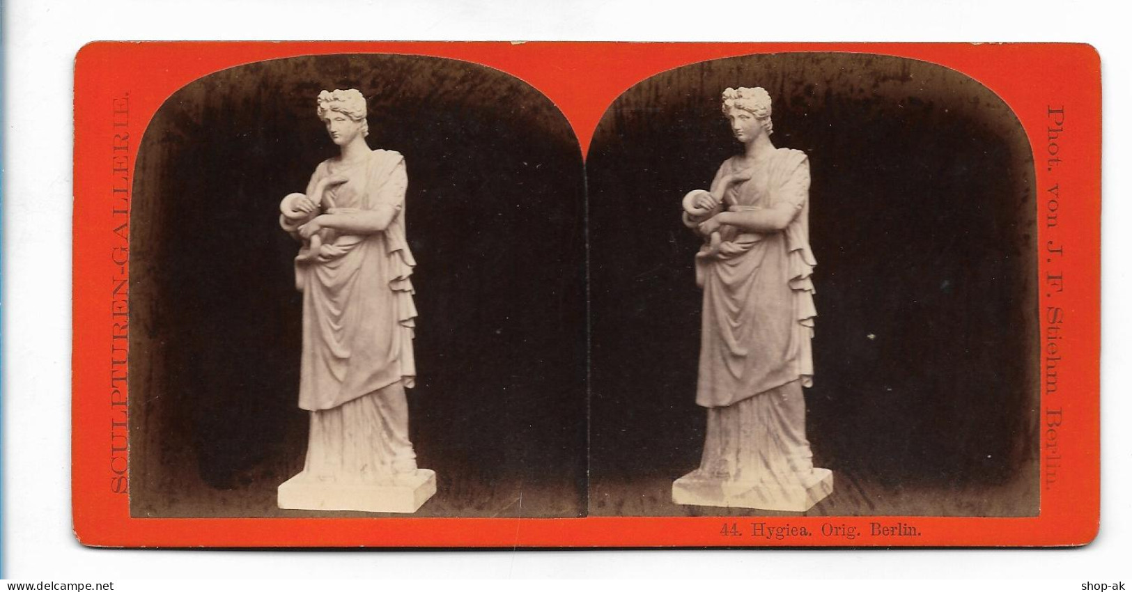 TT0252/ Stereofoto Skulpturen-Gallerie  Hygiea J.F.Stiehm, Berlin Ca.1885 - Other & Unclassified