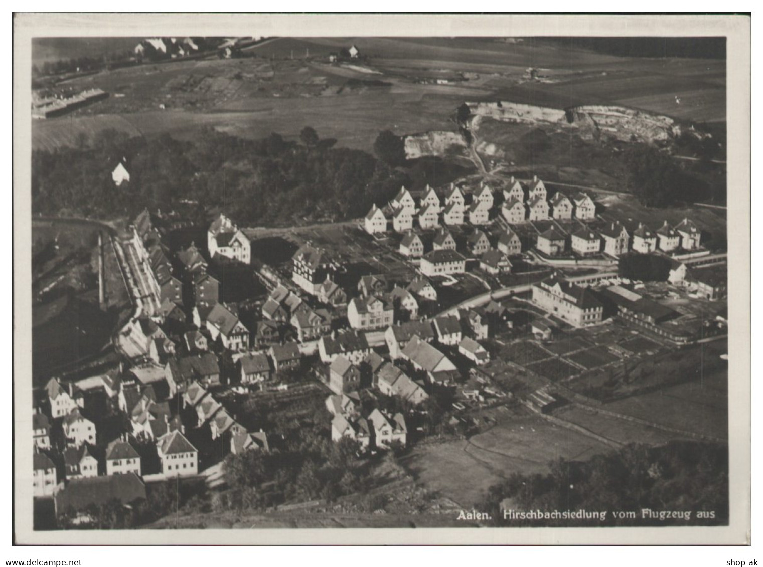 MW25055/ Aalen Hirschbachsiedlung  Seltene Foto AK  Strähle Luftbild  Ca. 1935 - Andere & Zonder Classificatie