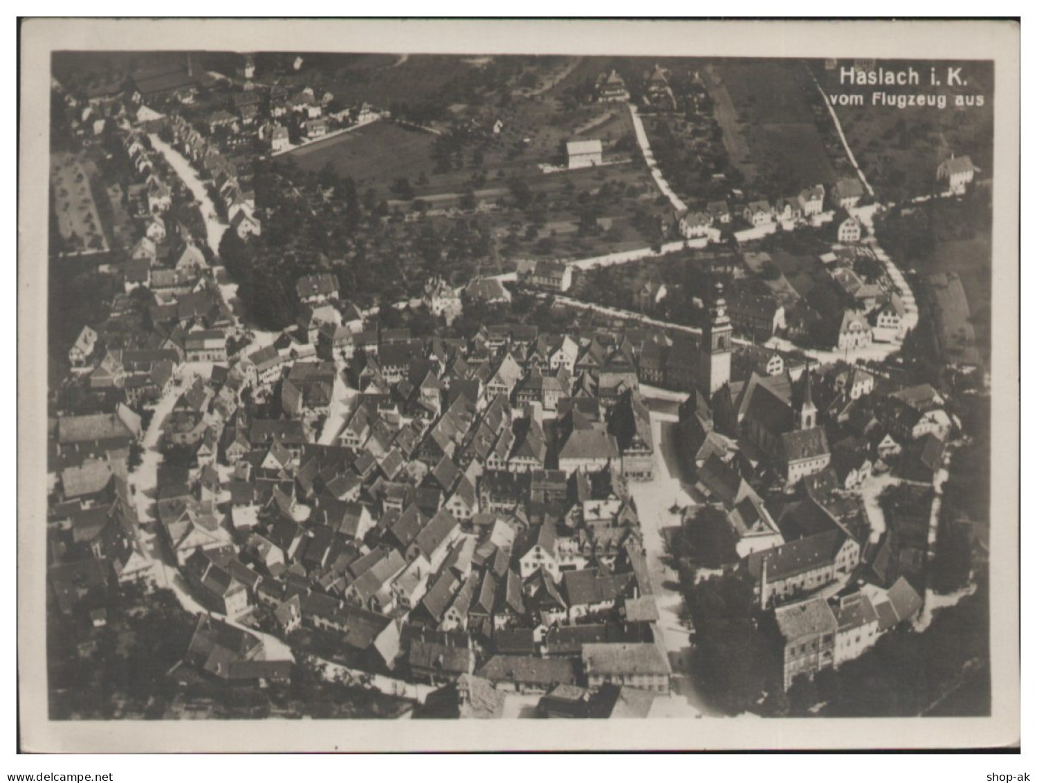 MW14476/ Haslach I. K. Foto AK Seltenes Strähle Lufbild 1927 - Andere & Zonder Classificatie