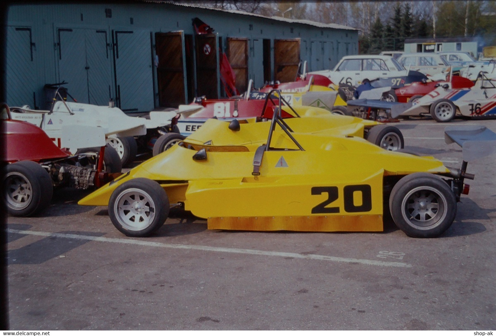 Dia0259/ 6 X DIA Foto Riga 1989 Formel Mondial U. Easter Fahrerlager Autorennen - KFZ