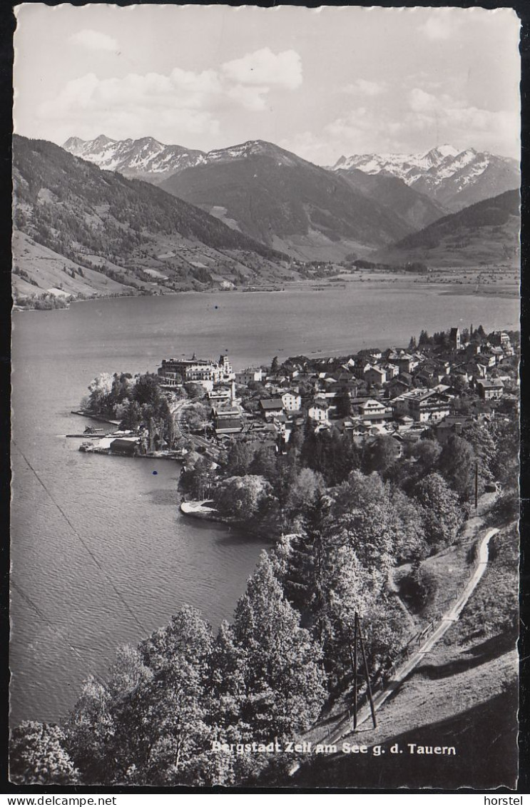 Austria - 5700 Zell Am See - Blick Zum Bahnhof Und Grandhotel - Nice Stamp 1958 - Zell Am See