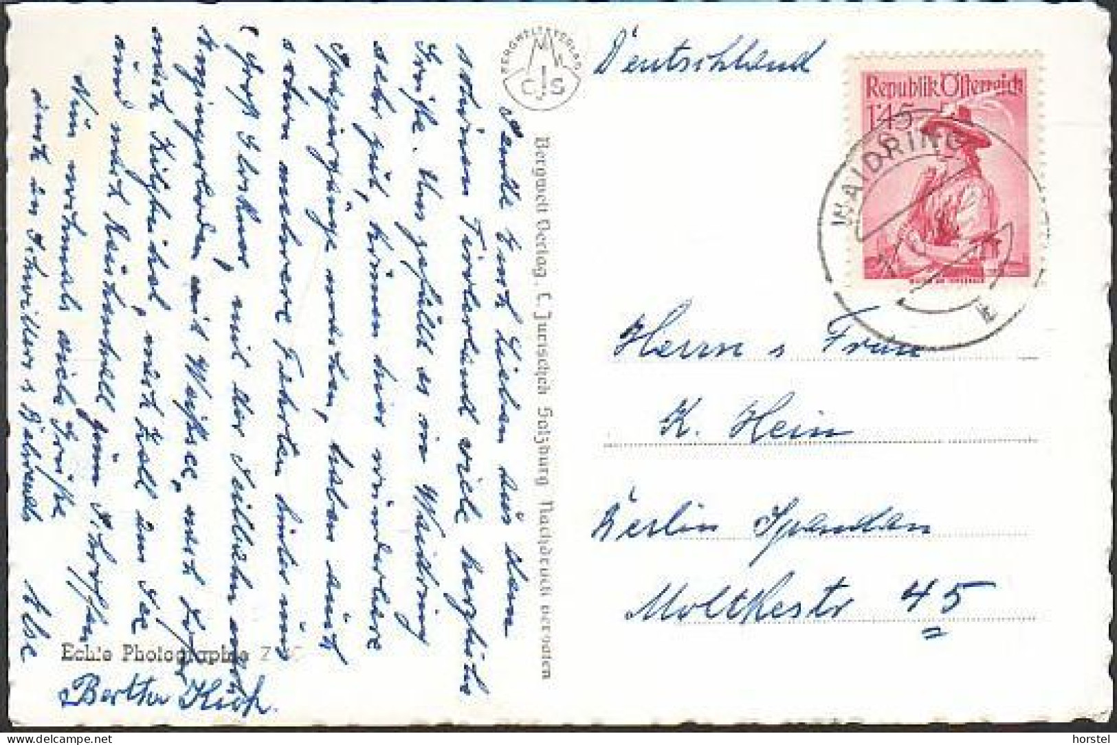 Austria - 5700 Zell Am See - Blick Zum Bahnhof Und Grandhotel - Nice Stamp 1958 - Zell Am See