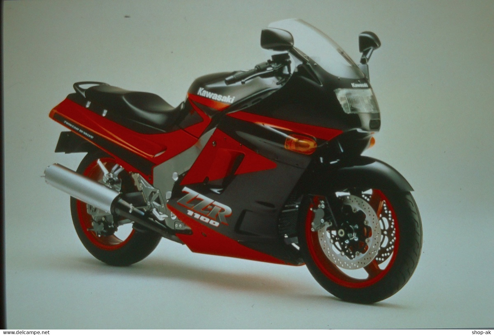 Dia0277/ 2 X DIA Foto Motorrad Kawasaki ZZ-R  1100  1992 - Motorräder