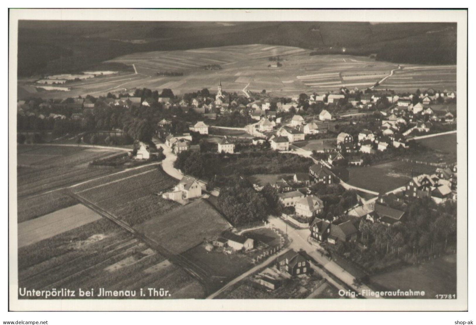MW25002/ Unterpörlitz Bei Ilmenau  Foto AK Seltenes Luftbild  Ca.1940 - Autres & Non Classés