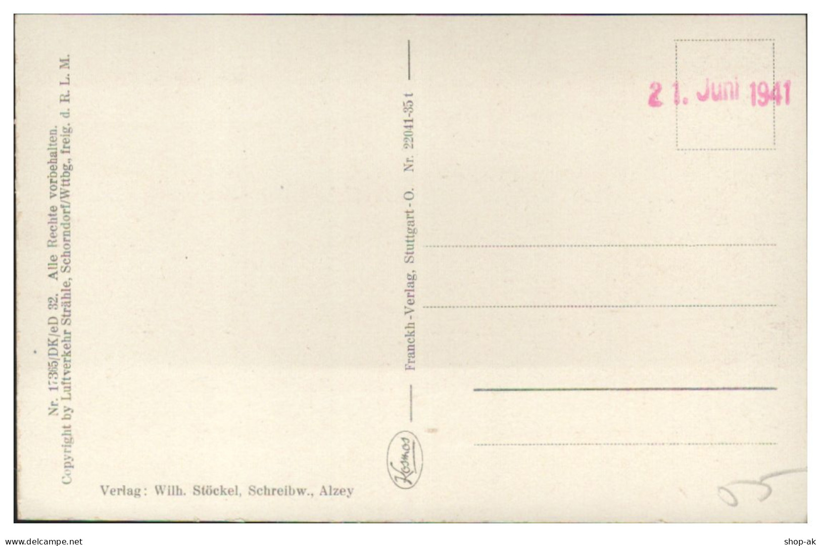 MW14412/ Alzey  Seltenes Strähle Luftbild 30/40er Jahre - Andere & Zonder Classificatie